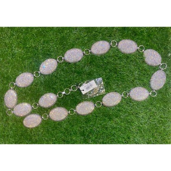 BRAND NEW WITH TAGS Iridescent AB Rhinestone Oval Concho Belt – 41” - Picture 3 of 3